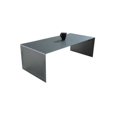 IRON Ορθογώνιο Τραπεζάκι Σαλονιού Μεταλλικό Μαύρο Μ100xΠ45xΥ35εκ.